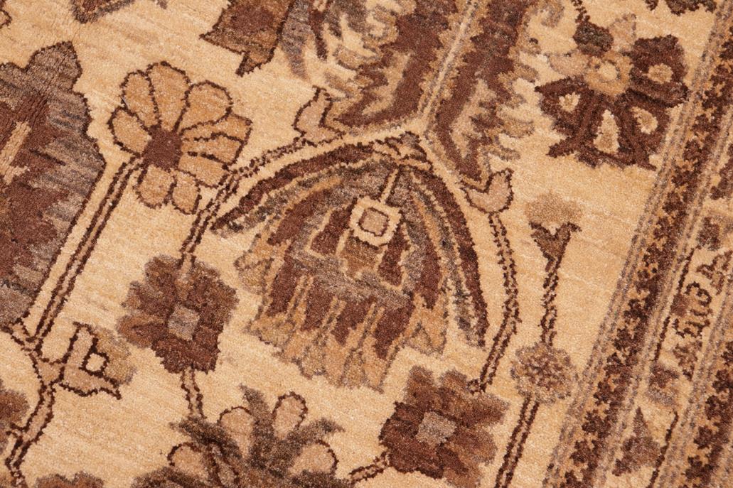 handmade Traditional Kafkaz Beige Brown Hand Knotted RECTANGLE 100% WOOL area rug 6 x 9