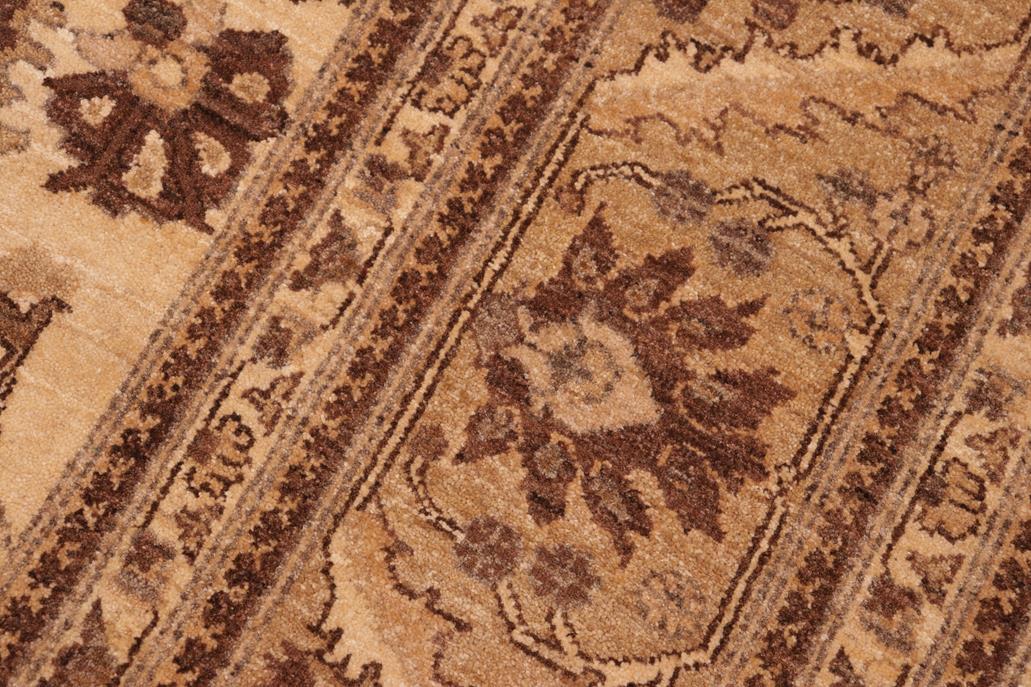 handmade Traditional Kafkaz Beige Brown Hand Knotted RECTANGLE 100% WOOL area rug 6 x 9