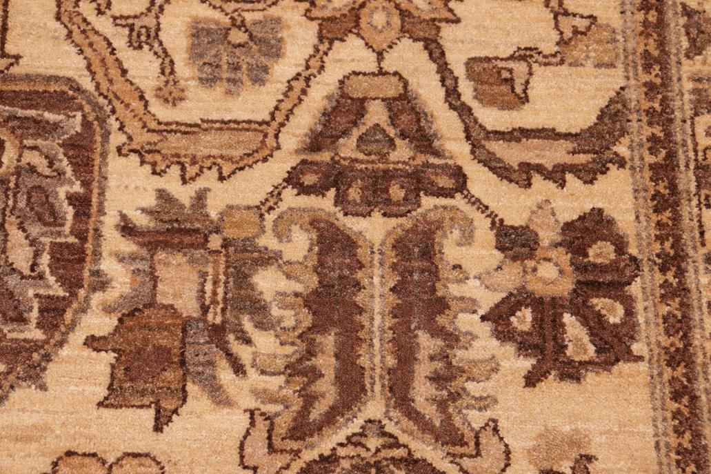 handmade Traditional Kafkaz Beige Brown Hand Knotted RECTANGLE 100% WOOL area rug 6 x 9