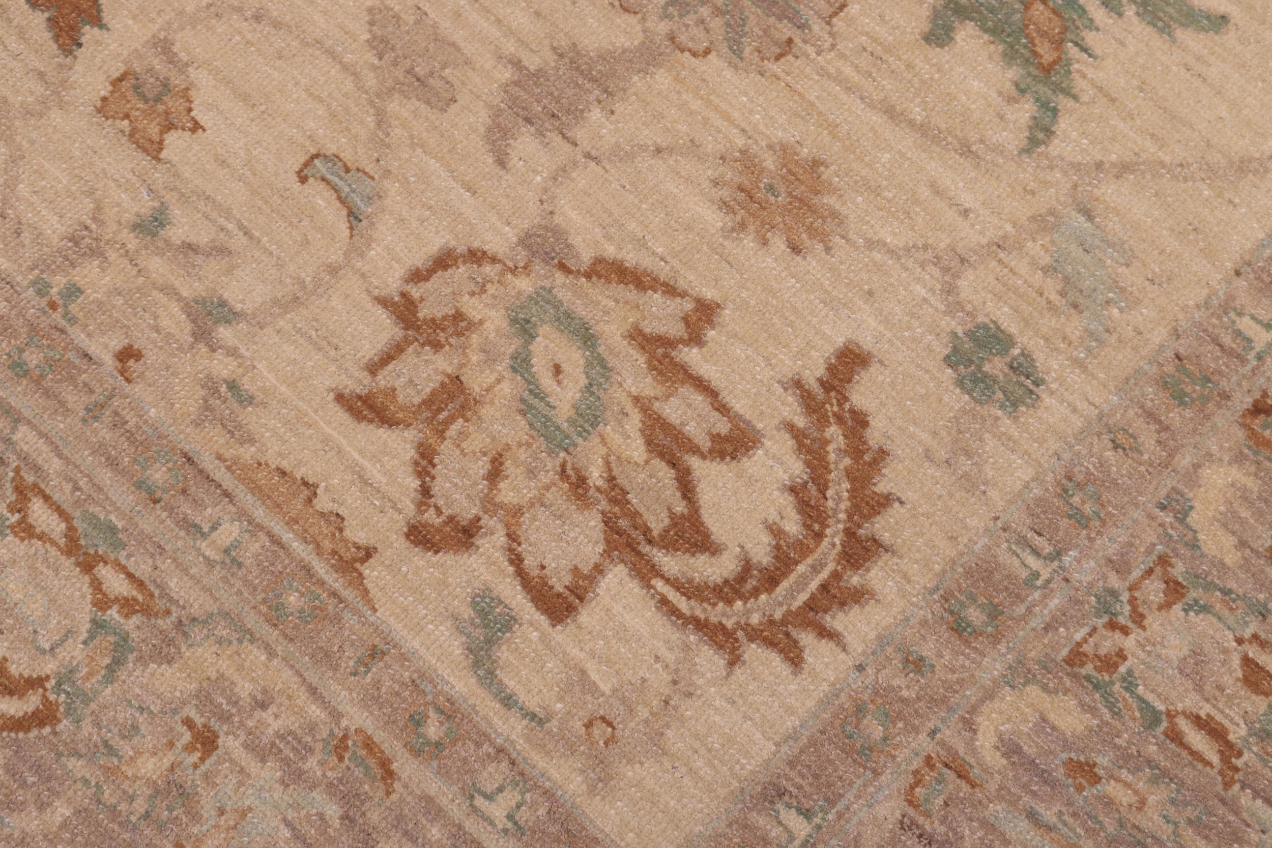 handmade Traditional Kafkaz Ivory Lt. Brown Hand Knotted RECTANGLE 100% WOOL area rug 6x9