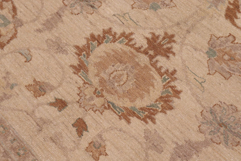 handmade Traditional Kafkaz Ivory Lt. Brown Hand Knotted RECTANGLE 100% WOOL area rug 6x9