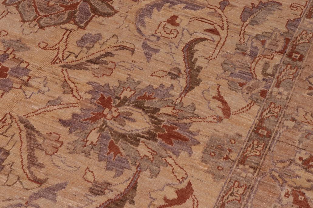 handmade Traditional Kafkaz Gold Tan Hand Knotted RECTANGLE 100% WOOL area rug 6 x 9