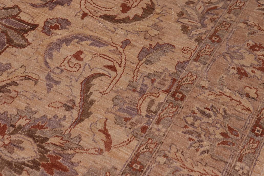 handmade Traditional Kafkaz Gold Tan Hand Knotted RECTANGLE 100% WOOL area rug 6 x 9