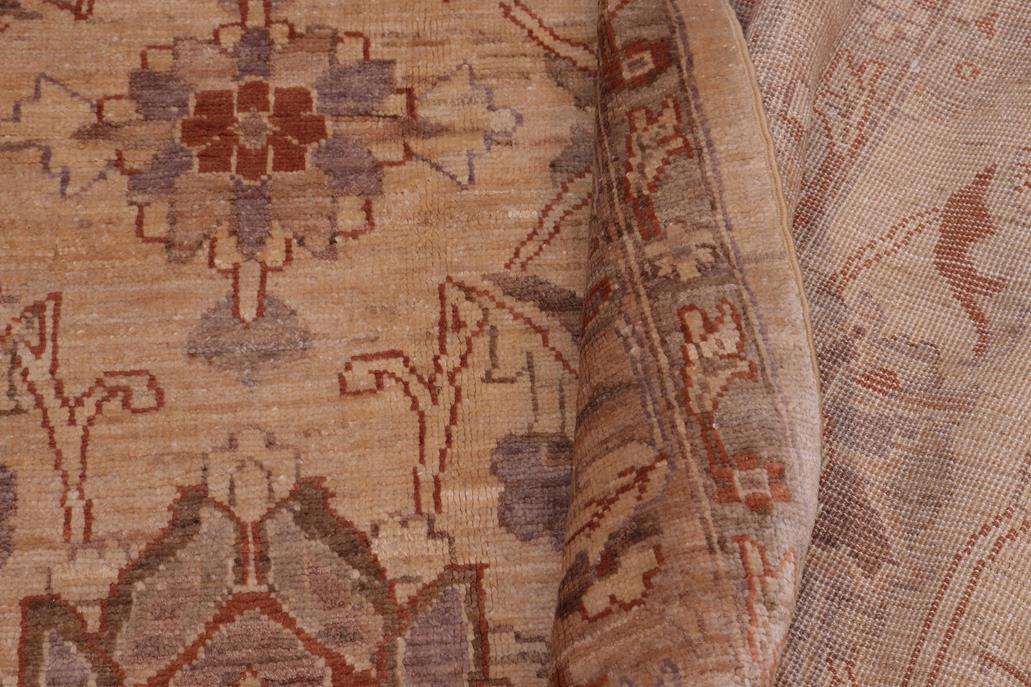 handmade Traditional Kafkaz Gold Tan Hand Knotted RECTANGLE 100% WOOL area rug 6 x 9