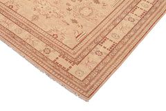 handmade Traditional Kafkaz Tan Brown Hand Knotted RECTANGLE 100% WOOL area rug 7 x 9
