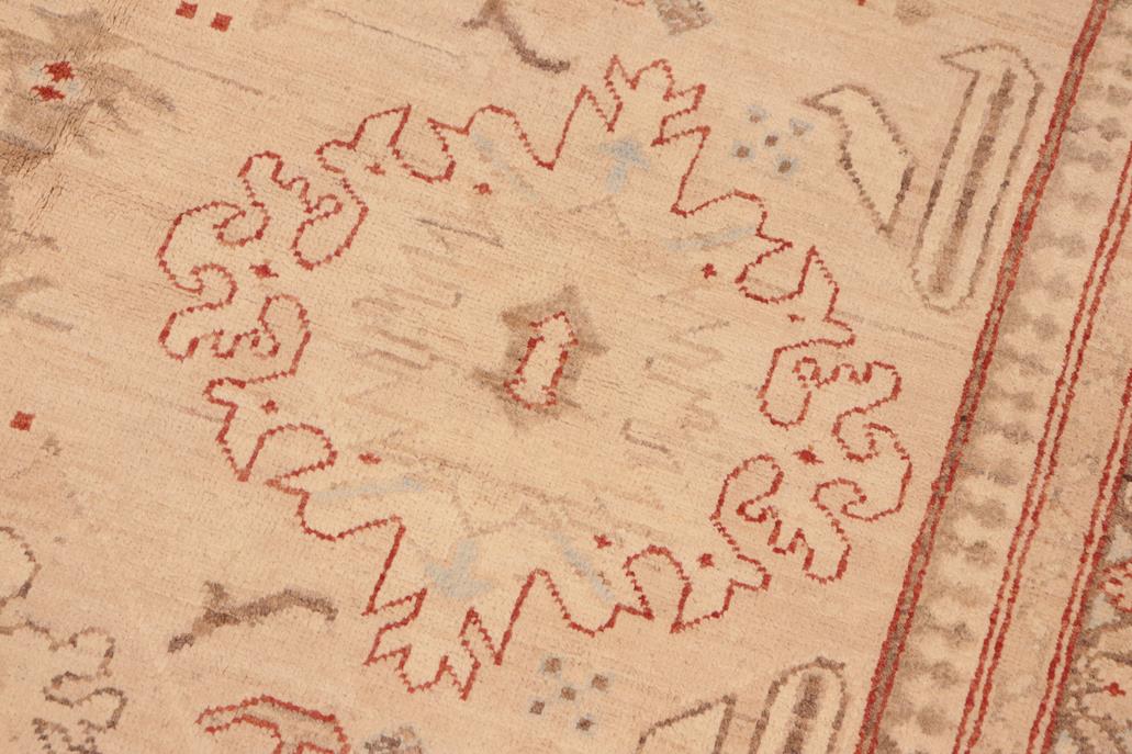 handmade Traditional Kafkaz Tan Brown Hand Knotted RECTANGLE 100% WOOL area rug 7 x 9