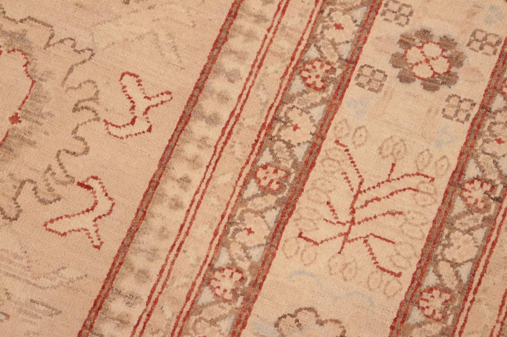 handmade Traditional Kafkaz Tan Brown Hand Knotted RECTANGLE 100% WOOL area rug 7 x 9