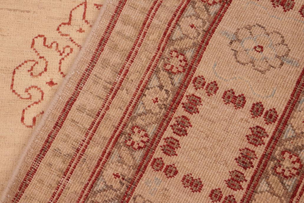 handmade Traditional Kafkaz Tan Brown Hand Knotted RECTANGLE 100% WOOL area rug 7 x 9