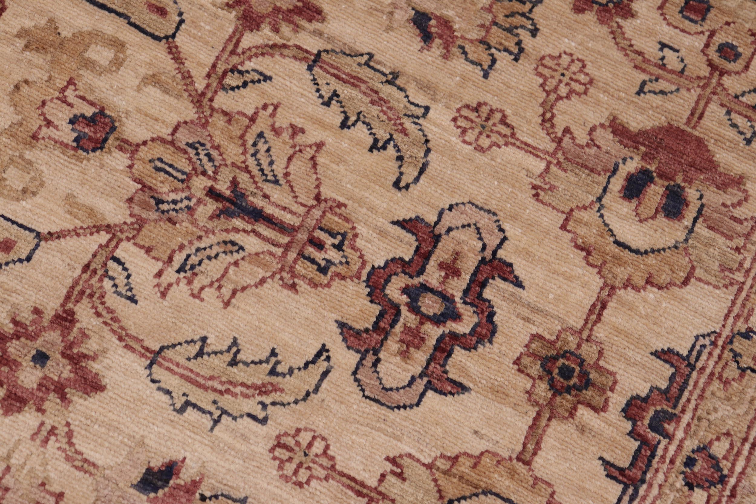 handmade Transitional Kafkaz Gold Rust Hand Knotted RECTANGLE 100% WOOL area rug 6' x 9'