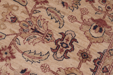 handmade Transitional Kafkaz Gold Rust Hand Knotted RECTANGLE 100% WOOL area rug 6' x 9'