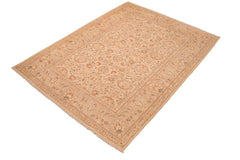 handmade Transitional Kafkaz Beige Tan Hand Knotted RECTANGLE 100% WOOL area rug 6 x 9