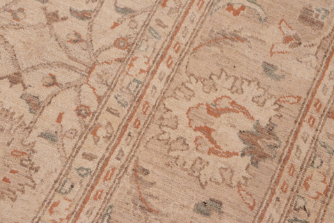 handmade Transitional Kafkaz Beige Tan Hand Knotted RECTANGLE 100% WOOL area rug 6' x 9'