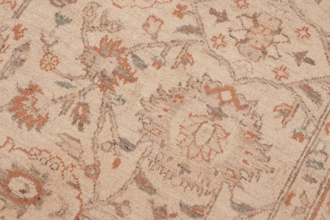 handmade Transitional Kafkaz Beige Tan Hand Knotted RECTANGLE 100% WOOL area rug 6' x 9'