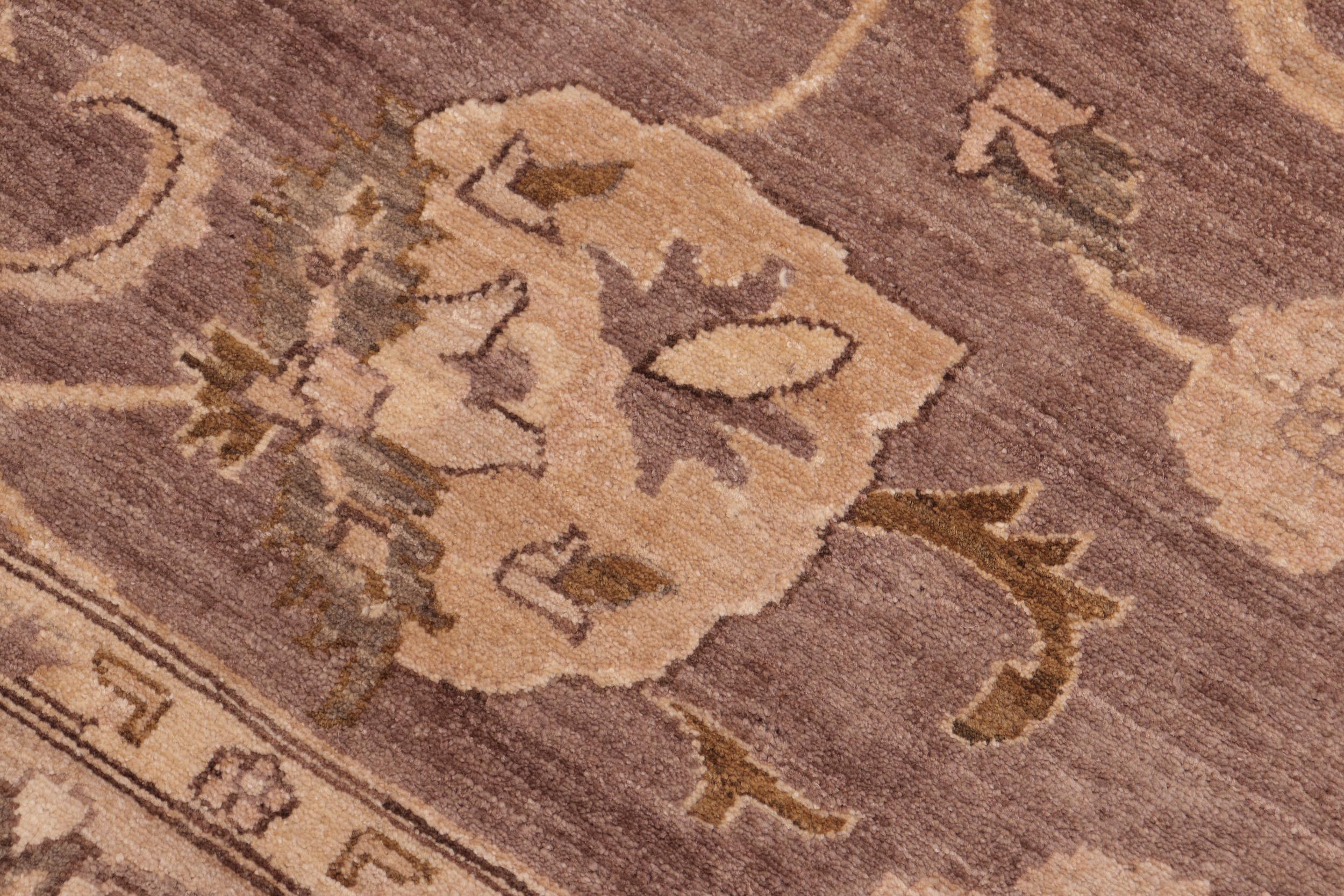 handmade Traditional Kafkaz Brown Tan Hand Knotted RECTANGLE 100% WOOL area rug 6x9