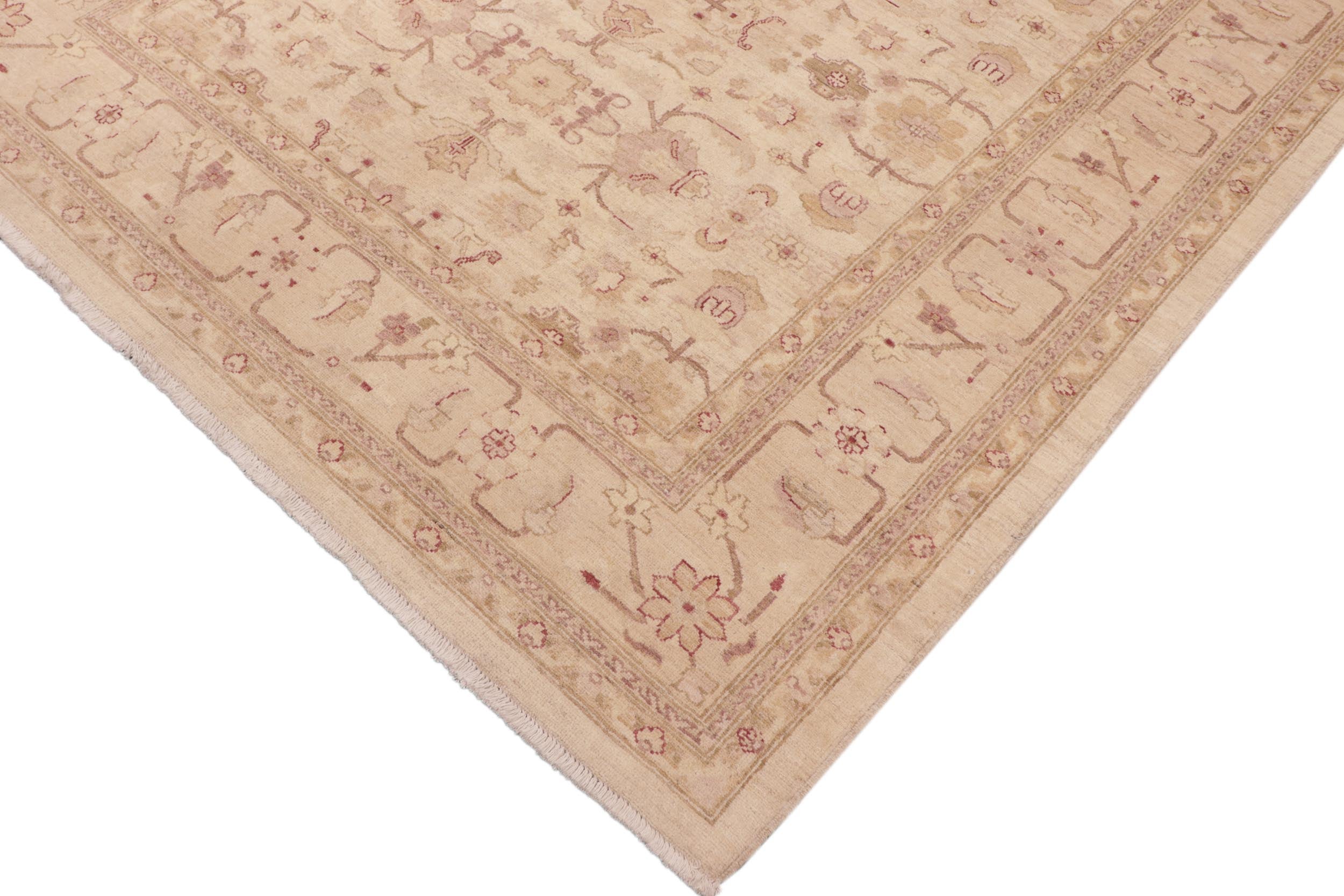 handmade Traditional Kafkaz Beige Tan Hand Knotted RECTANGLE 100% WOOL area rug 6x9