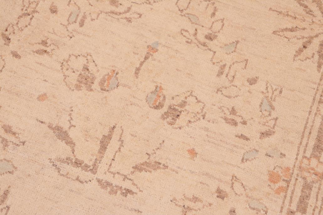 handmade Transitional Kafkaz Beige Brown Hand Knotted RECTANGLE 100% WOOL area rug 6 x 9