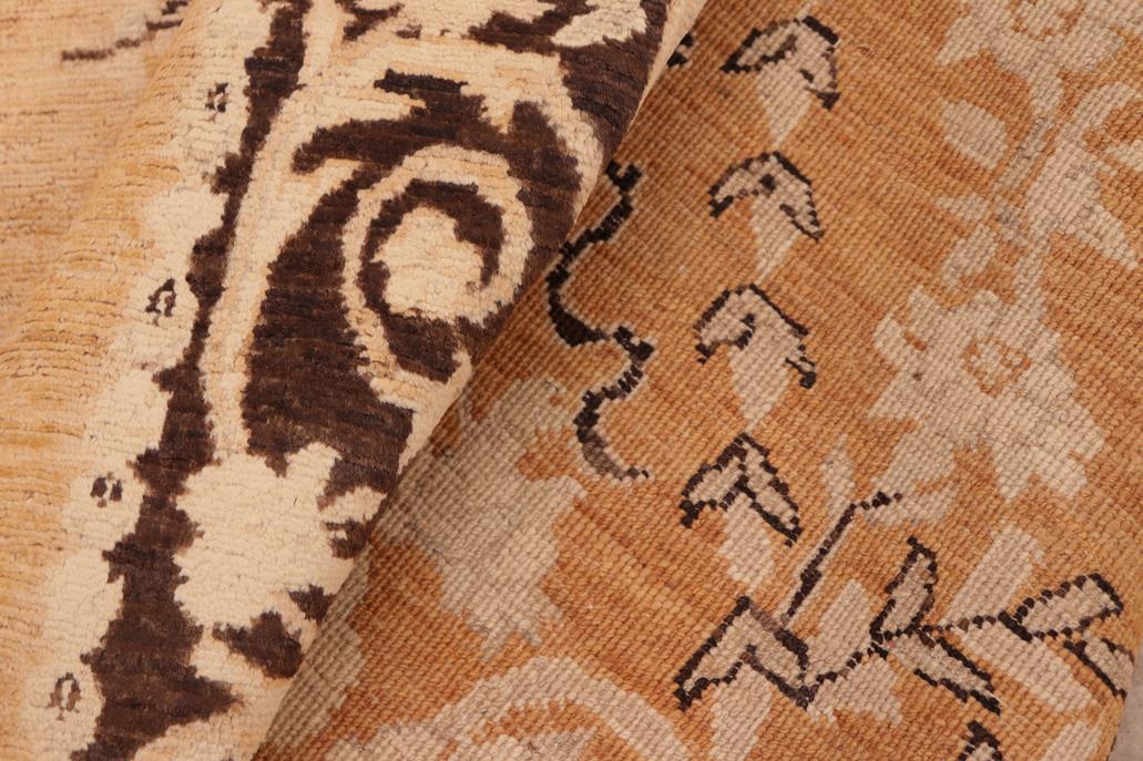 handmade Traditional Kafkaz Rose Charcoal Hand Knotted RECTANGLE 100% WOOL area rug 6 x 9