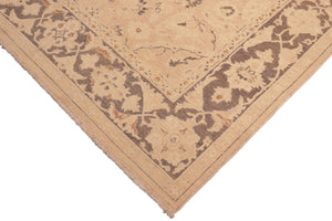 handmade Traditional Kafkaz Tan Brown Hand Knotted RECTANGLE 100% WOOL area rug 6x9
