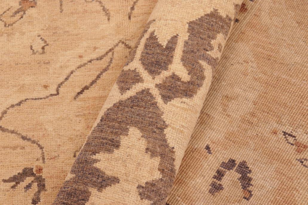 handmade Traditional Kafkaz Tan Brown Hand Knotted RECTANGLE 100% WOOL area rug 6 x 9