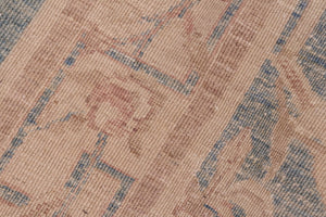 handmade Transitional Kafkaz Blue Tan Hand Knotted RECTANGLE 100% WOOL area rug 6' x 9'