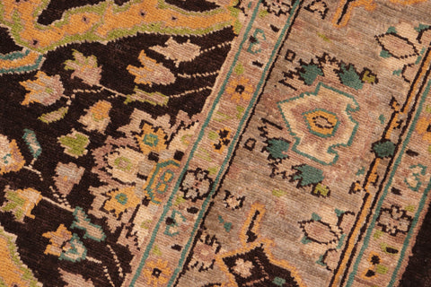 handmade Transitional Kafkaz Brown Gray Hand Knotted RECTANGLE 100% WOOL area rug 6' x 9'