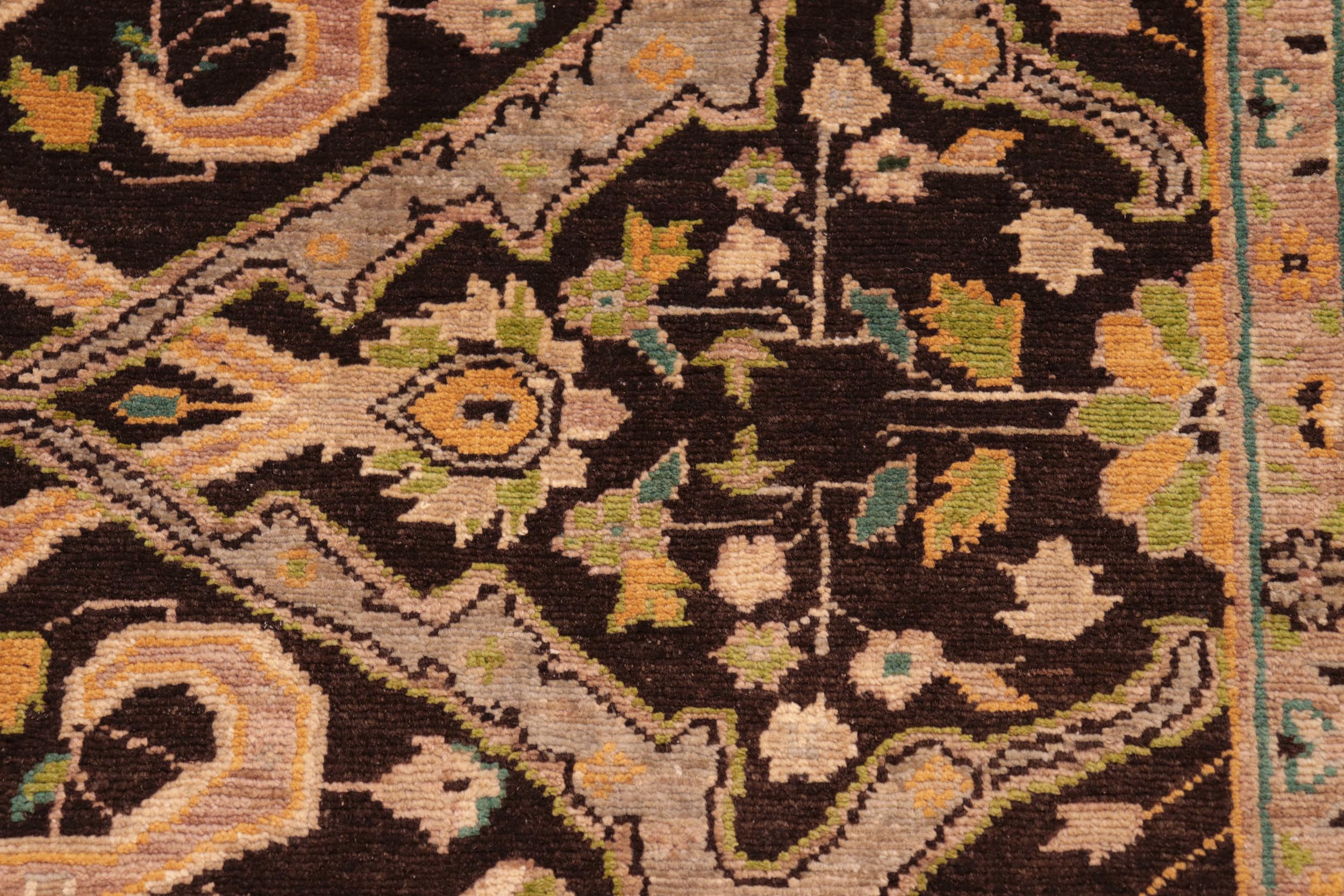 handmade Transitional Kafkaz Brown Gray Hand Knotted RECTANGLE 100% WOOL area rug 6' x 9'