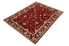 handmade Traditional Kafkaz Red Blue Hand Knotted RECTANGLE 100% WOOL area rug 6 x 9