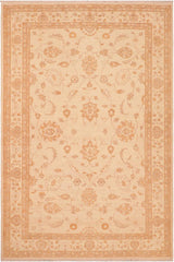 handmade Traditional Kafkaz Tan Brown Hand Knotted RECTANGLE 100% WOOL area rug 6 x 8