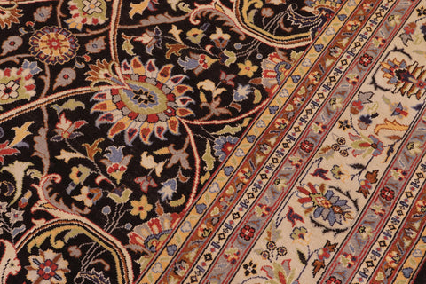 handmade Transitional Kafkaz Brown Tan Hand Knotted RECTANGLE 100% WOOL area rug 9x12