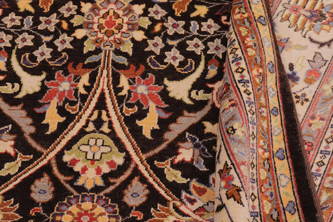 handmade Transitional Kafkaz Brown Tan Hand Knotted RECTANGLE 100% WOOL area rug 9x12