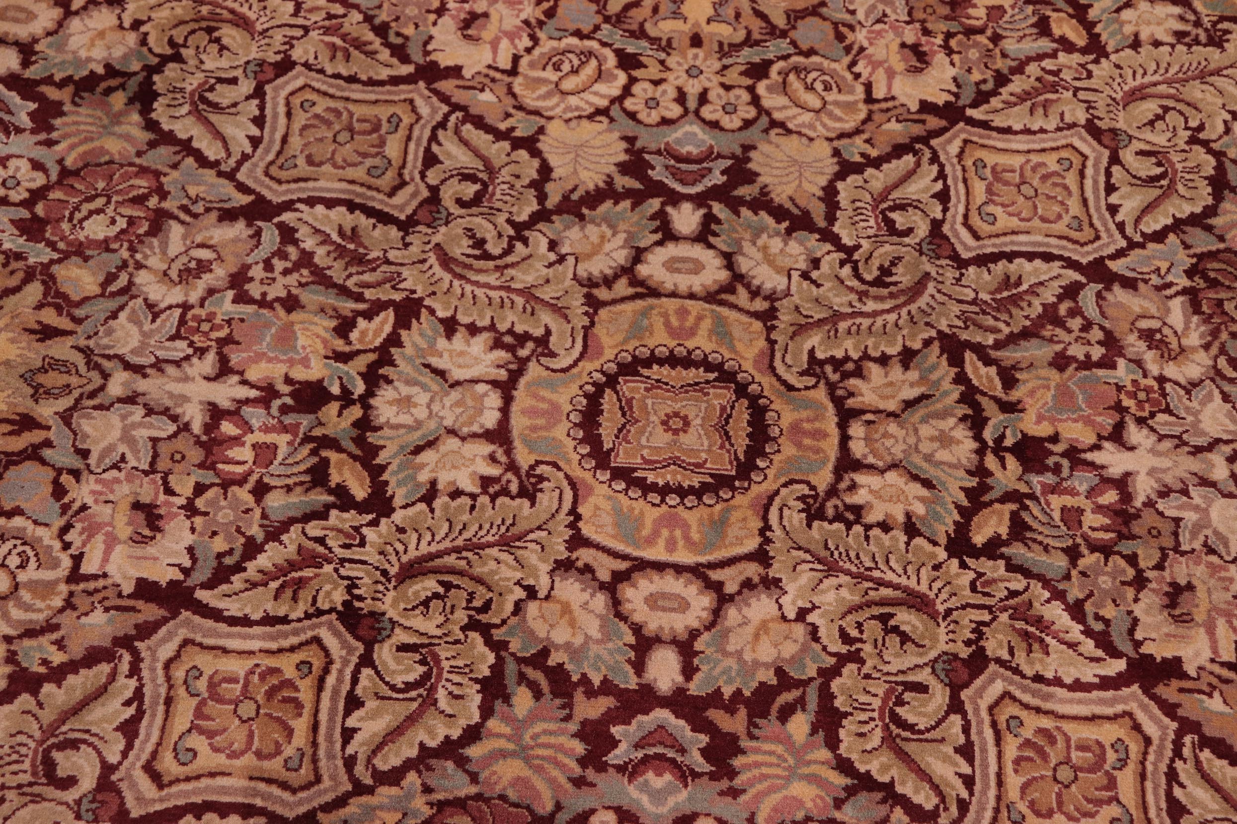 handmade Transitional Dhop Red Red Hand Knotted RECTANGLE 100% WOOL area rug 9x12