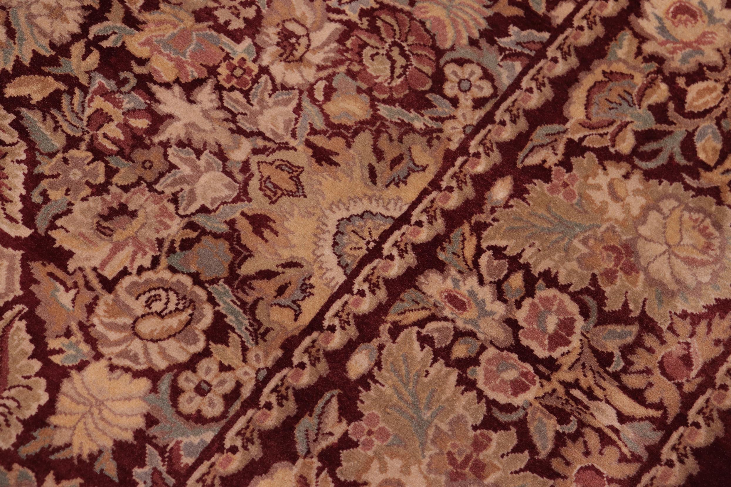 handmade Transitional Dhop Red Red Hand Knotted RECTANGLE 100% WOOL area rug 9x12