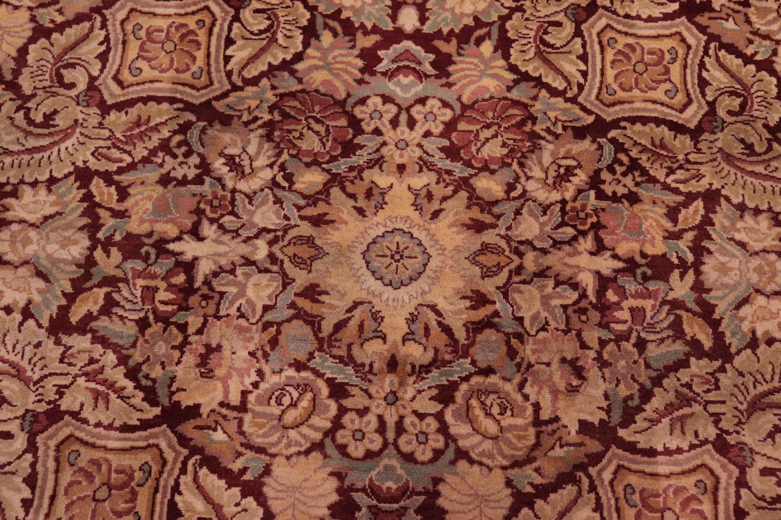 handmade Transitional Dhop Red Red Hand Knotted RECTANGLE 100% WOOL area rug 9x12