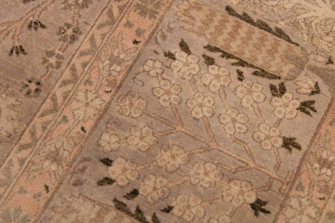 handmade Traditional Tajdar Taupe Green Hand Knotted RECTANGLE 100% WOOL area rug 9x12