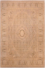Traditional Tajdar Isela Taupe Green Hand Knotted Area rugs 9 x 12