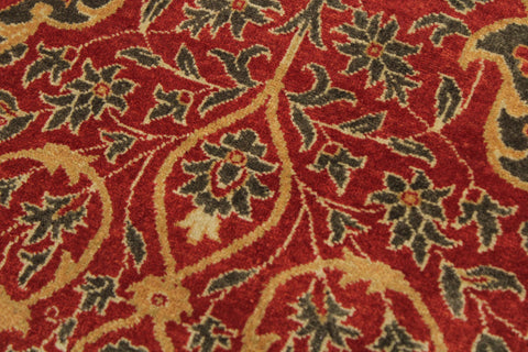 handmade Transitional Veg Dye Rust Green Hand Knotted RECTANGLE 100% WOOL area rug 9x12