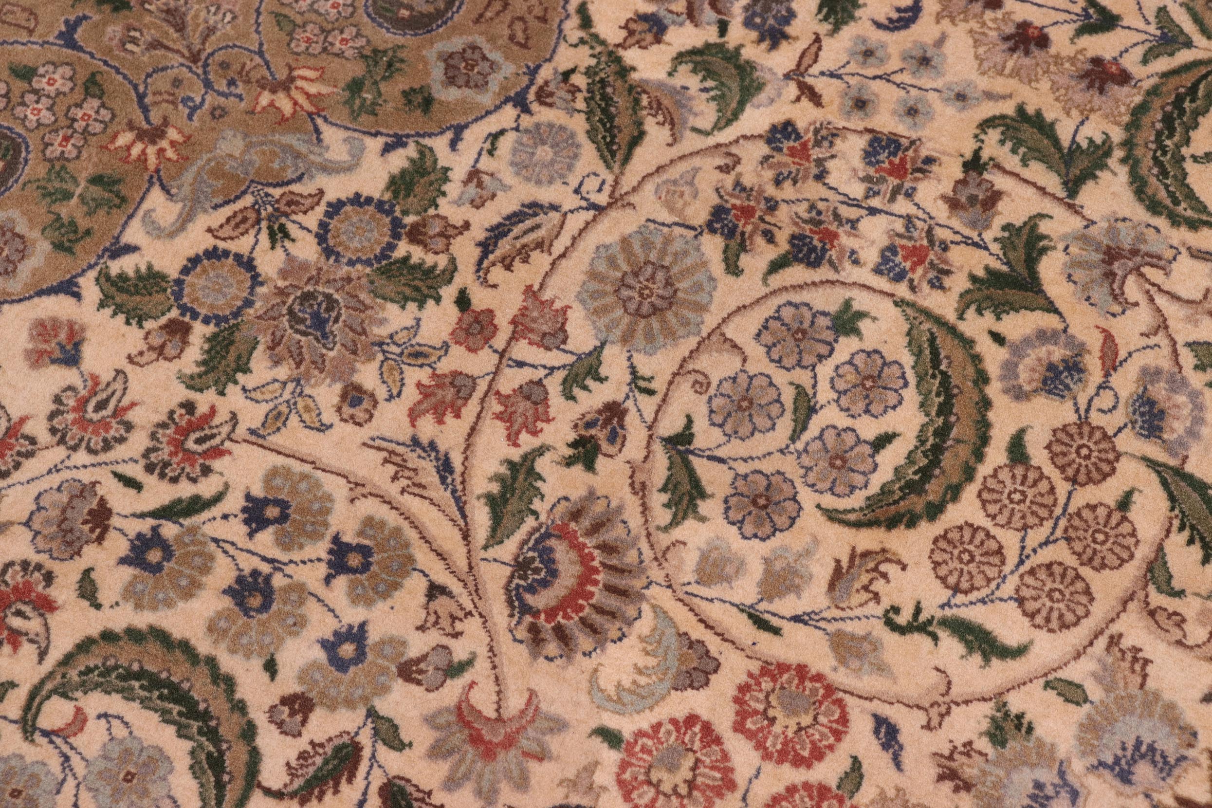 handmade Traditional Gulshan Beige Gold Hand Knotted RECTANGLE 100% WOOL area rug 8x10