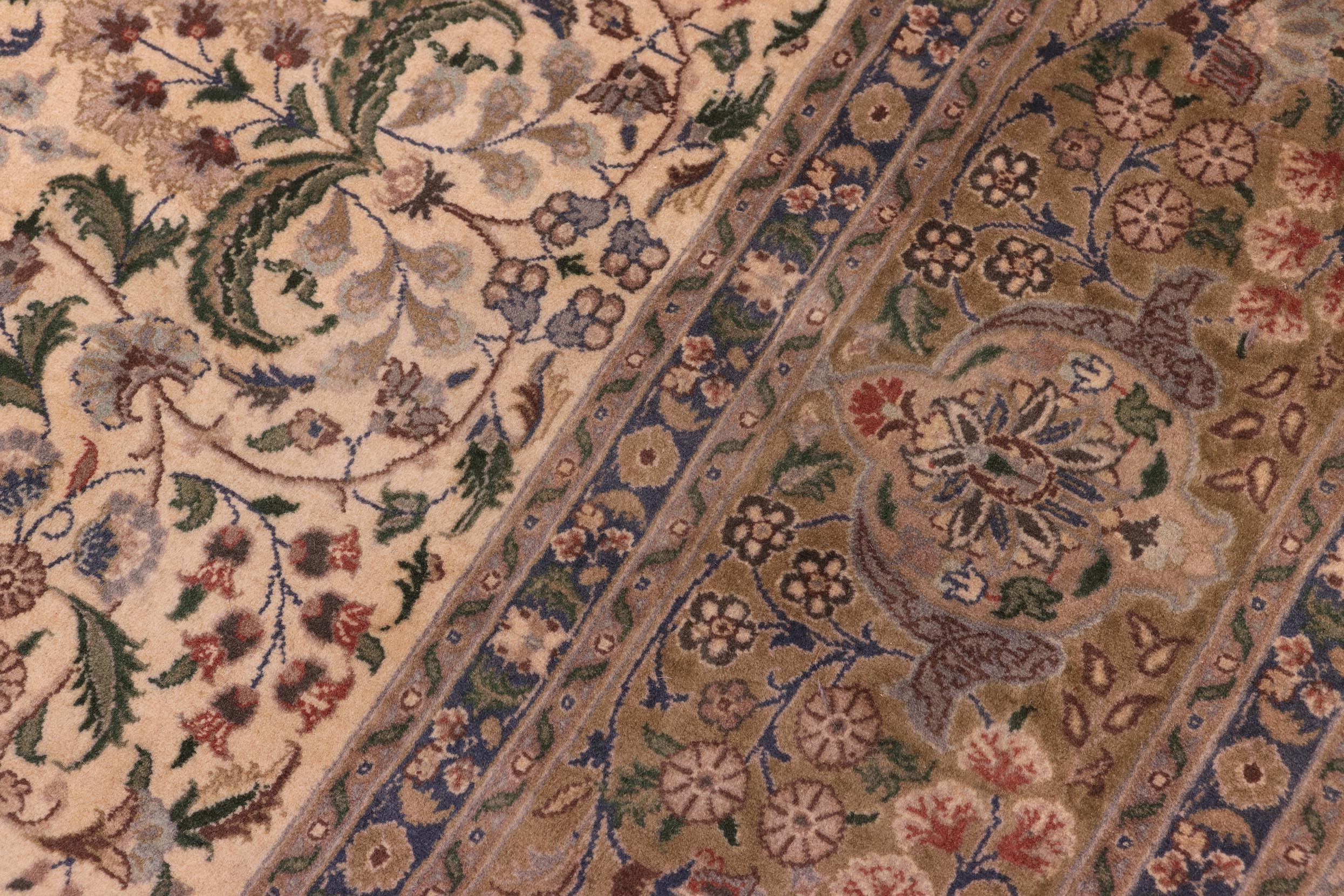 handmade Traditional Gulshan Beige Gold Hand Knotted RECTANGLE 100% WOOL area rug 8x10