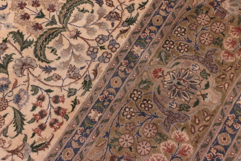 handmade Traditional Gulshan Beige Gold Hand Knotted RECTANGLE 100% WOOL area rug 8x10
