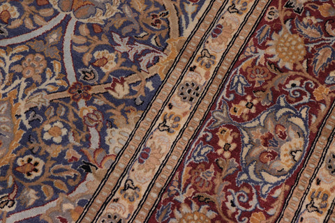 handmade Transitional Mujahid Blue Red Hand Knotted RECTANGLE 100% WOOL area rug 8x10