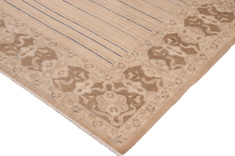 handmade Modern Gabbeh Beige Brown Hand Knotted RECTANGLE 100% WOOL area rug 10' x 14'