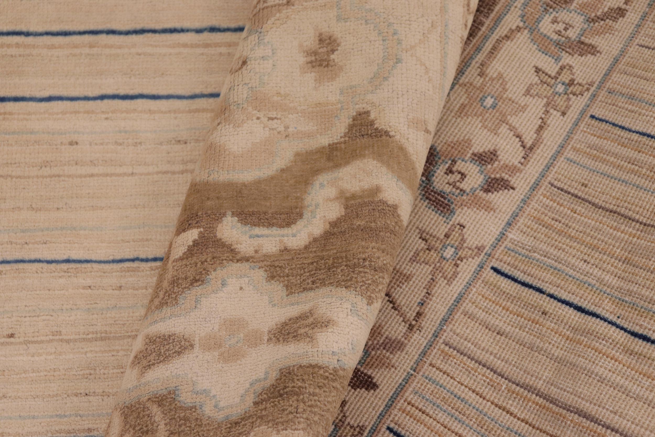 handmade Modern Gabbeh Beige Brown Hand Knotted RECTANGLE 100% WOOL area rug 10' x 14'