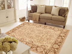 handmade Traditional Kafkaz Beige Brown Hand Knotted RECTANGLE 100% WOOL area rug 8 x 11