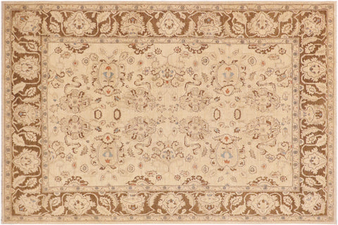handmade Traditional Kafkaz Beige Brown Hand Knotted RECTANGLE 100% WOOL area rug 8x11
