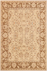 handmade Traditional Kafkaz Beige Brown Hand Knotted RECTANGLE 100% WOOL area rug 8 x 11