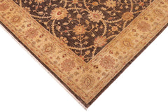 handmade Traditional Kafkaz Brown Tan Hand Knotted RECTANGLE 100% WOOL area rug 8 x 10