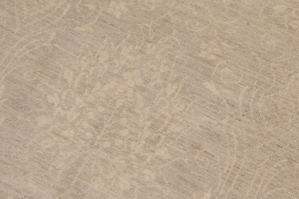 handmade Transitional Kafkaz Gray Tan Hand Knotted RECTANGLE WOOL&SILK area rug 8 x 10