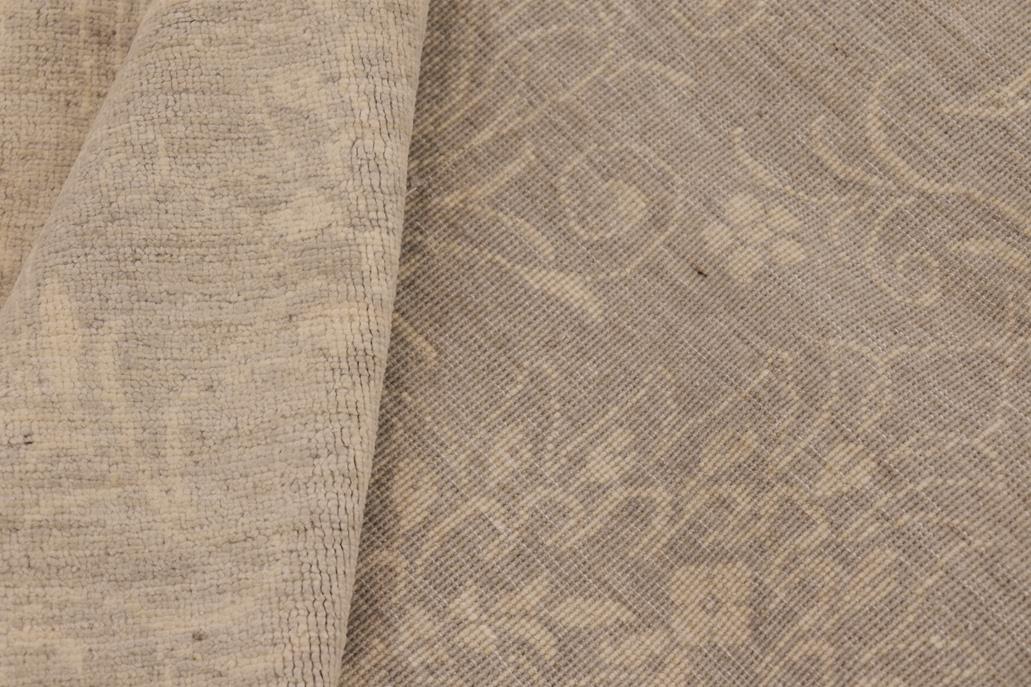 handmade Transitional Kafkaz Gray Tan Hand Knotted RECTANGLE WOOL&SILK area rug 8 x 10