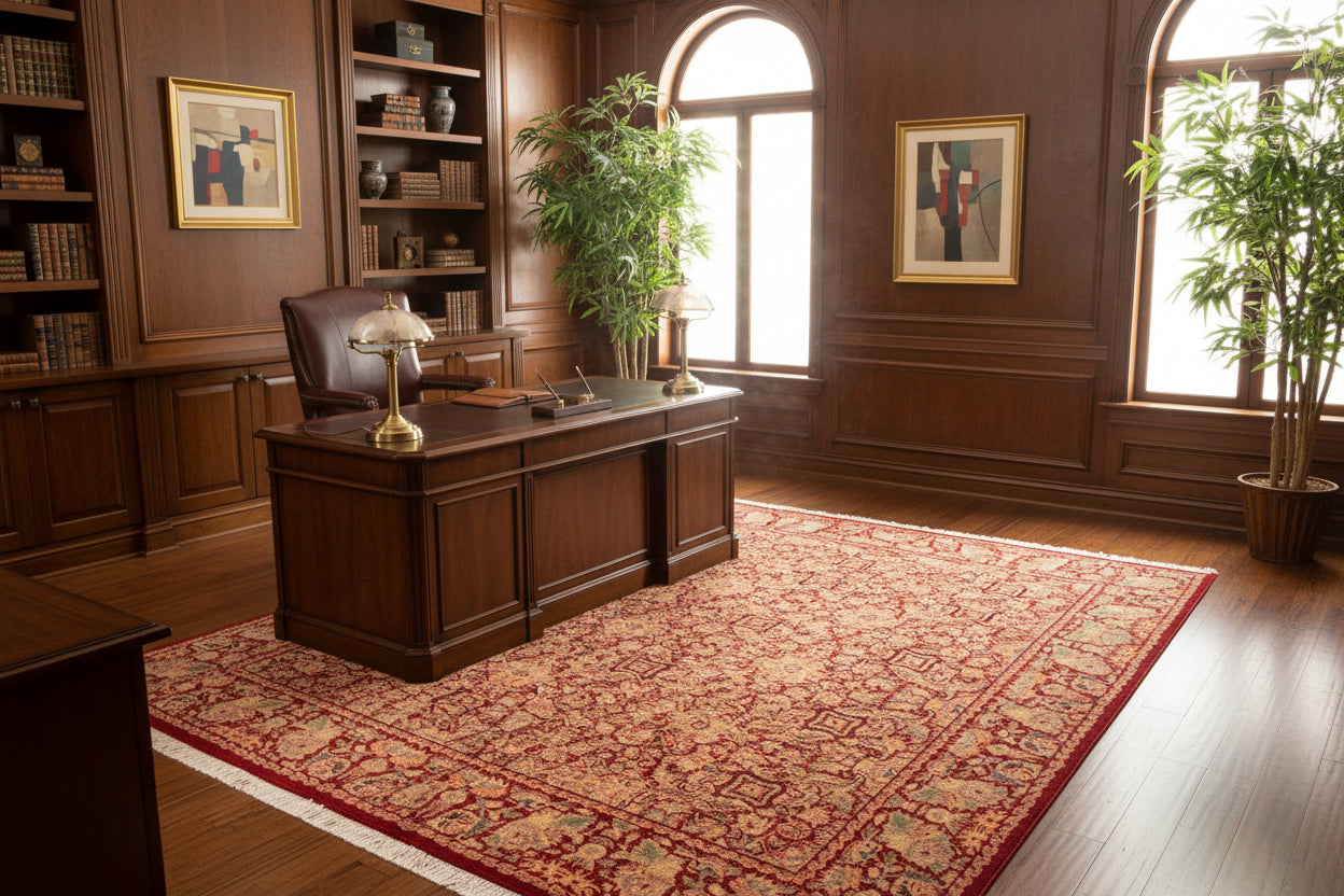 handmade Transitional Doop Red Gold Hand Knotted RECTANGLE 100% WOOL area rug 6x9