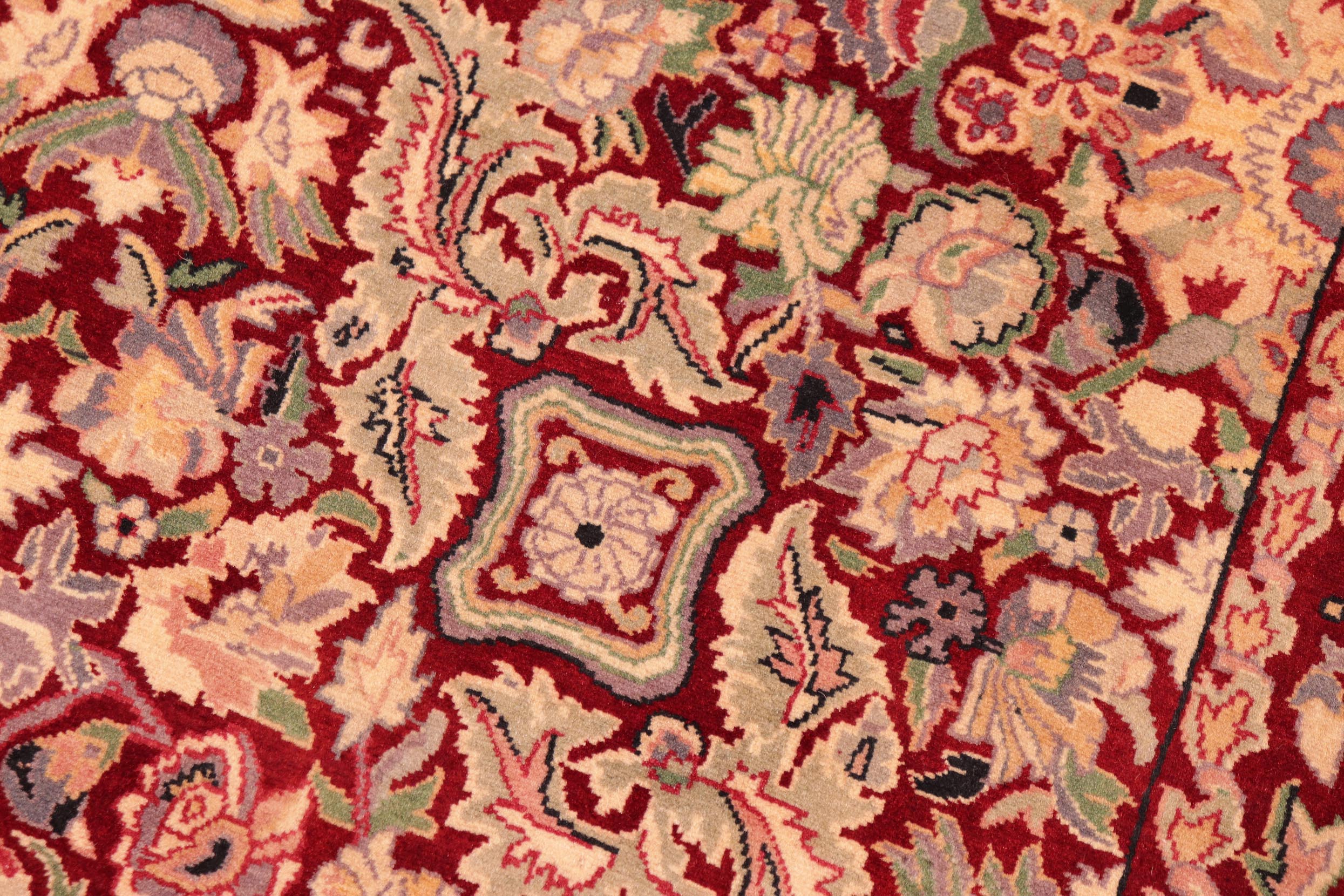 handmade Transitional Doop Red Gold Hand Knotted RECTANGLE 100% WOOL area rug 6x9